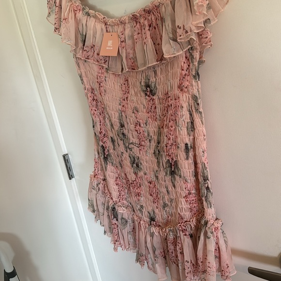 Love Shack Fancy inspired Miss Lola BNWT Floral Mini Dress - Picture 2 of 4